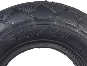 img 1 attached to 🛴 Qind 200 x 50 Tire & Inner Tube for Razor E100 E150 E200 eSpark Crazy Cart Scooters - W13112099045, W25143499070