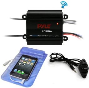 img 4 attached to Pyle Marine Amplifier - 200W RMS 4 OHM Full Range Stereo with Bluetooth, Powerful Prime Speaker - High Crossover HD Audio System PLMRMB2CB, Black