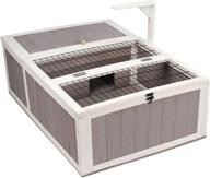 rockever tortoise house: wooden small animal hutch for indoor/outdoor habitat enclosure logo