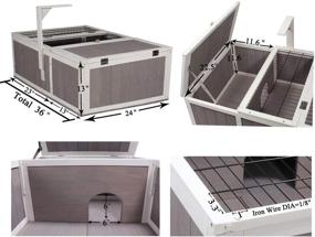 img 3 attached to Rockever Tortoise House: Wooden Small Animal Hutch for Indoor/Outdoor Habitat Enclosure