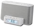 sony icf-cs10ip speaker dock 🎵 clock radio: white ipod & iphone compatibility logo