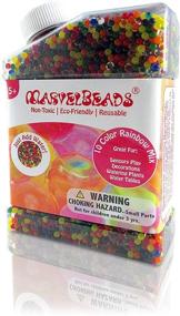 img 4 attached to 🌈 MarvelBeads 9.5oz Water Beads [Non-Toxic] Certified Rainbow Mix for Kids Sensory Play and Spa Refill BPA & Phthalate Free (Over 0.5 lb)