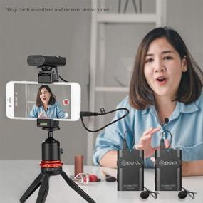 img 2 attached to Enhanced by-WM4 Pro K2 2.4G Wireless Microphone System: Dual Transmitters + One Receiver, Perfect for DSLR Camera, Camcorder, Smartphone, PC, and Tablet Sound Audio Recording Interviews - Includes Hard Case