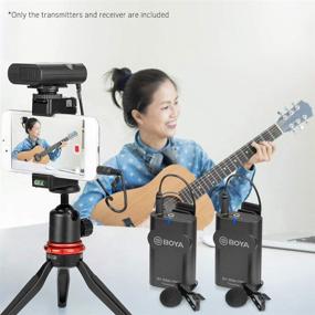 img 3 attached to Enhanced by-WM4 Pro K2 2.4G Wireless Microphone System: Dual Transmitters + One Receiver, Perfect for DSLR Camera, Camcorder, Smartphone, PC, and Tablet Sound Audio Recording Interviews - Includes Hard Case