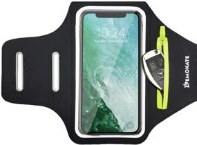 img 4 attached to Cell Phone Armband for iPhone 12 11 Pro XR XS 8 7Plus, Galaxy S20 S10, Note 20/10 - Running Arm Band Holder, Gear Accessories for Runners, Jogging, Exercise, Workout