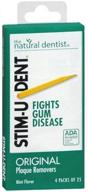 🦷 300 stim-u-dent plaque removers - 3 packs of 4x25 picks/pack, mint flavor logo