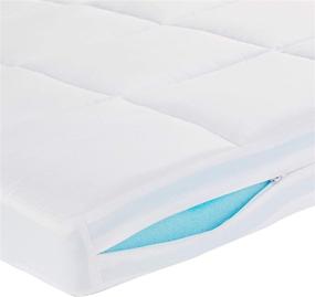 img 3 attached to 🛏️ Amazon Basics Twin XL Bed Topper Pad - 3-Inch Memory Foam, Quilted, Breathable, Gusseted, Fitted - Down-Alternative