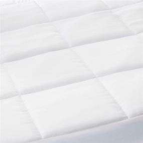 img 2 attached to 🛏️ Amazon Basics Twin XL Bed Topper Pad - 3-Inch Memory Foam, Quilted, Breathable, Gusseted, Fitted - Down-Alternative