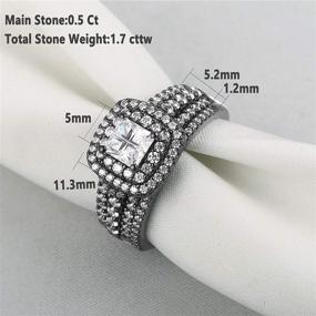 img 3 attached to Newshe Wedding Engagement Sterling Princess Women's Jewelry