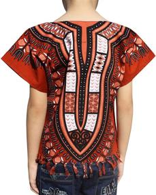 img 1 attached to RaanPahMuang Dashiki Girls' Clothing: Tops, Tees & Blouses with Tassels and Pockets in Assorted Colors