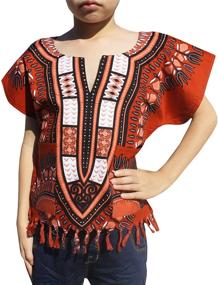 img 2 attached to RaanPahMuang Dashiki Girls' Clothing: Tops, Tees & Blouses with Tassels and Pockets in Assorted Colors