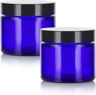 🔷 cobalt blue glass travel bottles & containers: straight-sided accessories for convenient travel logo