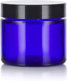 img 2 attached to 🔷 Cobalt Blue Glass Travel Bottles & Containers: Straight-Sided Accessories for Convenient Travel