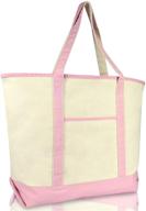 👜 high-quality 22" open top deluxe tote bag with outer pocket - heavy duty & practical логотип