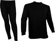 stay warm all day with our cotton blend waffle knit thermal underwear set for men logo