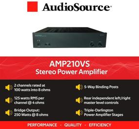 img 3 attached to 🎵 Analog Amplifier, Stereo Power A Amplifier AMP210VS by AudioSource for Home Sound Systems in Black