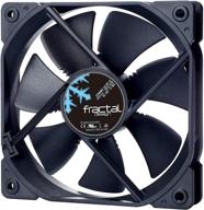 💨 вентилятор компьютера fractal design dynamic x2 gp-12; бесшумный, высокий воздушный поток 120x120x25 мм - подшипники fdb, zaщелка, аэродинамические стойки - 1200 об/мин, 12 в, черная версия логотип