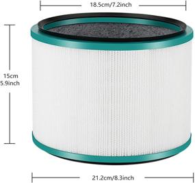img 2 attached to 🔍 isinlive HEPA Filter Replacement for Dyson Desk Purifier, Dyson Pure Cool Link Desk DP01 DP02, Dyson Pure Hot + Cool Link HP01 HP02, Replaces Part # 968125-03