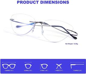 img 2 attached to FEISEDY Lightweight Titanium Stainless Anti Blue Vision Care for Reading Glasses