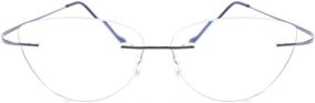 img 3 attached to FEISEDY Lightweight Titanium Stainless Anti Blue Vision Care for Reading Glasses