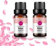 🌹 100% pure rose essential oil: aromatherapy delight for diffusion, massage, skin care - 2 bottles x 10 ml logo