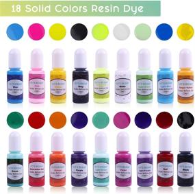 img 3 attached to 18 Colors Epoxy Pigment by LET’S Resin - Opaque Liquid Resin Colorant 🎨 (0.35oz each) for Non-Toxic Epoxy Resin Dyeing in Art Making, DIY Crafts, and Resin Jewelry