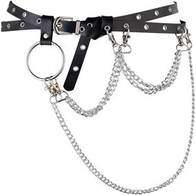 img 4 attached to 🔗 Wyenliz Adjustable Leather Womens Harness - Women's Accessories for Enhanced Style and Comfort