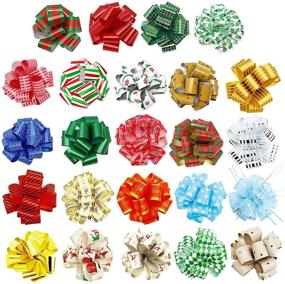 img 4 attached to 🎁 48 Christmas Gift Wrap Pull Bows (5” Wide) with Ribbon for Boxing Day Decorations & Holiday Present Wrapping