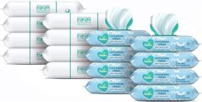 img 4 attached to 👶 Pampers Complete Clean Baby Wipes, 1152 Scented Diaper Wipes, 8 Pop-Top Packs + 8 Refill Packs + Dispenser Tub (Packaging May Vary)