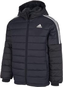 img 4 attached to Пуховик с капюшоном Adidas черного цвета