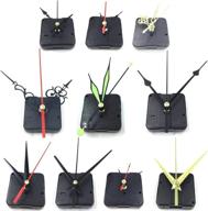 🕰️ coscosx 20sets black quartz clock movements silent sweep wall clock cross stitch battery operated diy repair replacement kit - battery powered wall clock movement mechanism with hands логотип