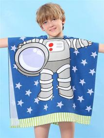 img 2 attached to Полотенца с капюшоном Microfiber Toddler Astronaut