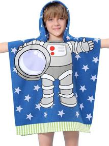 img 4 attached to Полотенца с капюшоном Microfiber Toddler Astronaut