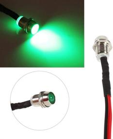 img 1 attached to Qiilu 4 Pcs 12V 8Mm LED Panel Pilot Dash Warning Light Indicator Lamp Car Van Boat (Green)