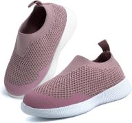 👟 yeskis toddler boys girls tennis shoes | little kids slip-on sneakers | comfortable lightweight mesh strap | running athletic shoes logo