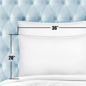 img 1 attached to 🛏️ Premium King Size Bed Pillows for Sleeping - 2 Pack, Down Alternative, Non-Flattening, Luxury Hotel Quality