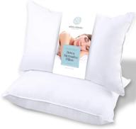 🛏️ premium king size bed pillows for sleeping - 2 pack, down alternative, non-flattening, luxury hotel quality logo