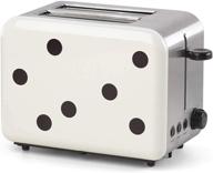 🍞 тостер kate spade deco dot 875312 на 2 ломтика, мультиколор, легкий вес 3,4 фунта. логотип