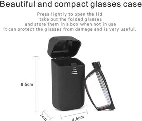 img 1 attached to 👓 Folding Reading Glasses: Convenient Foldable Portable Readers with Case - 2 Pairs 1.50 for Men and Women