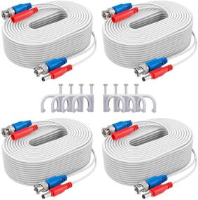 img 4 attached to 🔥 ANNKE 4x100ft UL Certified Fire-Rated 2-in-1 Video Power Cable for CCTV DVR Wired Video Security Camera Systems, Includes Free BNC RCA Connector and 100pcs Cable Clips (White)-W100 UL