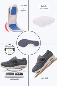 img 1 attached to 👟 DENACARE Диабетические легкие мужские спортивные кроссовки с регулируемым креплением