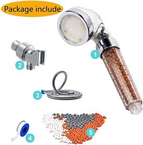img 1 attached to SEANADO LED Handheld Shower Head with Hose, Replacement Filter, Shower Bracket, Rainfall, 🚿 7 Colors Changing - High Pressure Spray Filter Showerheads, Waterproof Lights for Hard Water