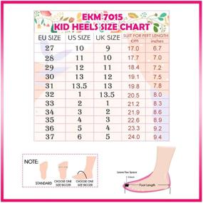 img 1 attached to EIGHT KM Girls High Heel Dress Shoes: Mary Jane Princess Wedding Party Pumps for Kids Toddler - Stylish & Comfortable!