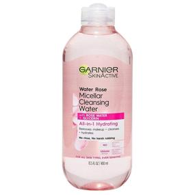 img 4 attached to 🌹 Garnier SkinActive Micellar Cleansing Water with Rose Water and Glycerin: Hydrating All-in-1 Solution for Normal to Dry Skin, 13.5 fl oz