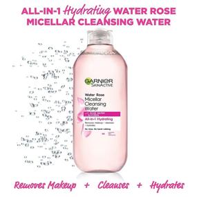 img 2 attached to 🌹 Garnier SkinActive Micellar Cleansing Water with Rose Water and Glycerin: Hydrating All-in-1 Solution for Normal to Dry Skin, 13.5 fl oz