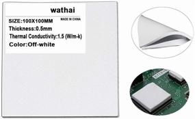 img 1 attached to 💻 Wathai 100x100mm 0.5mm Thermal Pad with 1.5 W/mK Thermal Conductivity for Enhanced CPU Cooling