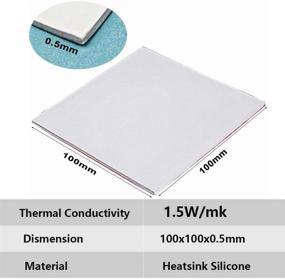 img 3 attached to 💻 Wathai 100x100mm 0.5mm Thermal Pad with 1.5 W/mK Thermal Conductivity for Enhanced CPU Cooling