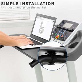 img 1 attached to 🏃 VIVO Treadmill Desk Stand-TDML2: Ergonomic Platform for Notebooks, Tablets, Laptops, and More, Universal Workstation with Handlebar Compatibility up to 31 inches