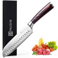 paudin classic santoku knife stainless logo