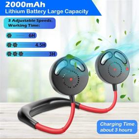 img 2 attached to 🌬️ Enhance Your Cooling Experience with the UPGRADE Leafless Hanging Neck Fan - Innovative Bladeless USB Fan for Personal Wearable Cooling, Ideal for Office, Outdoor, and Travel